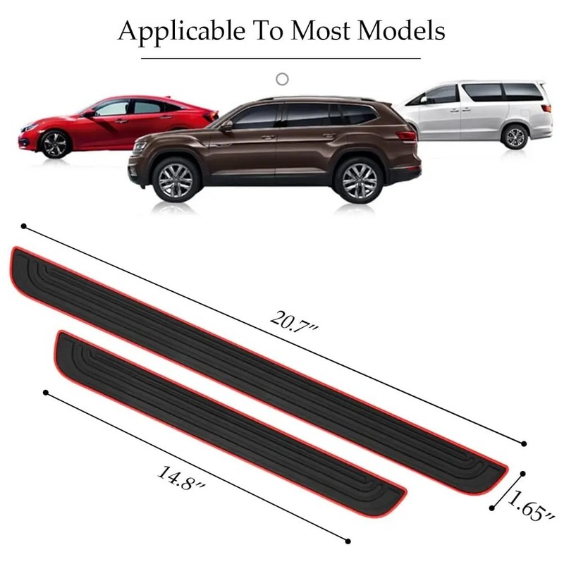 4x Soft Rubber For Volkswagen Car Sedan Door Scuff Sill Cover Panel Protector gallery