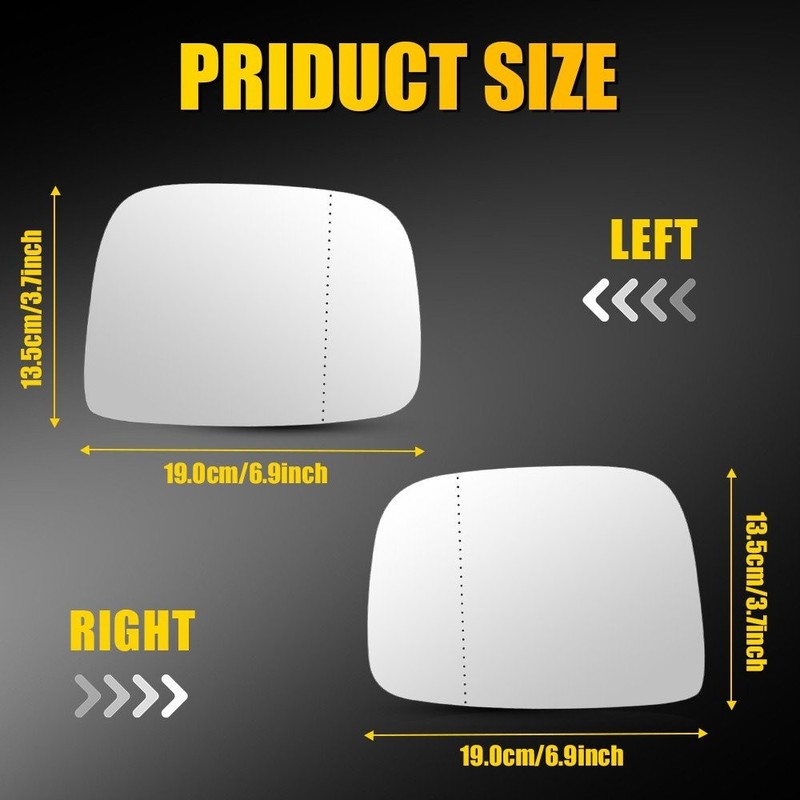 2x Left Right Side Mirror Glass Power Heated For Volvo XC60 2010 2011 2012-2017 gallery