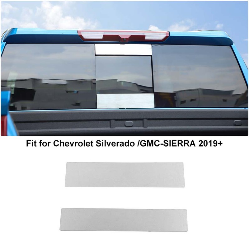 Rear Window Glass Spoiler Cover Trim For Chevy Silverado/GMC Sierra 2019+ Chrome