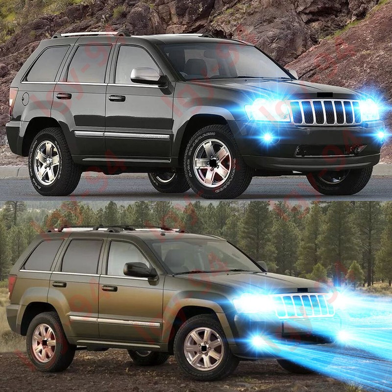 For Jeep Grand Cherokee 1999-2010 – 6X 8000K LED Headlight Hi-L + Fog Light Bulb