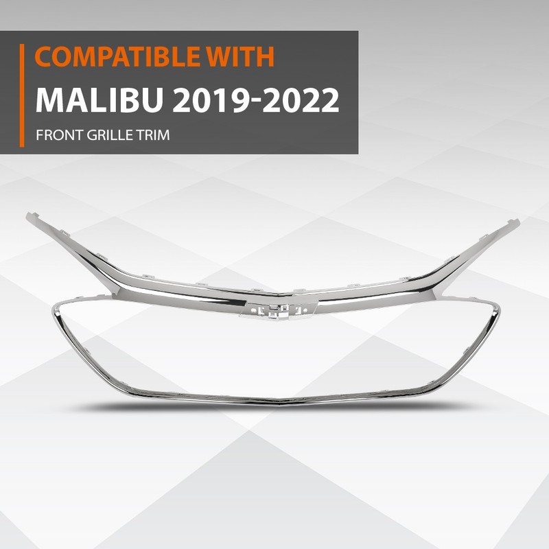 Fit For 2019 2020 2021 2022 Chevrolet Malibu Chrome Front Grille Trim GM1202106 gallery