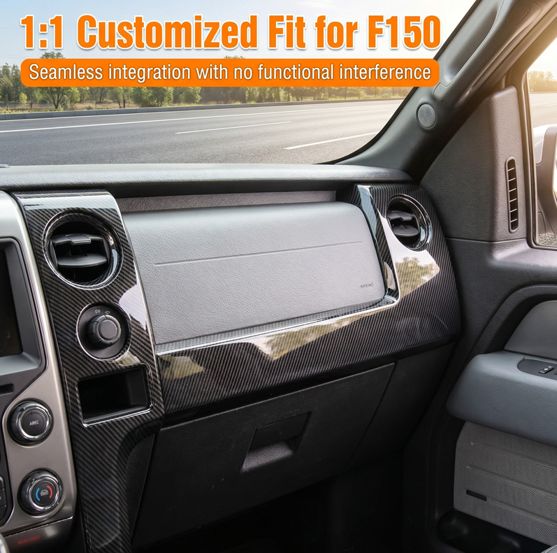Center Console Dashboard Decor Cover Trim For Ford Raptor F150 2009-14 Carbon gallery