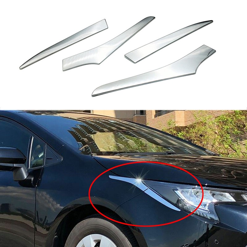 Front Headlight Eyelid Cover Trim Fits Toyota Corolla Sedan、Hatchback 2019-2024
