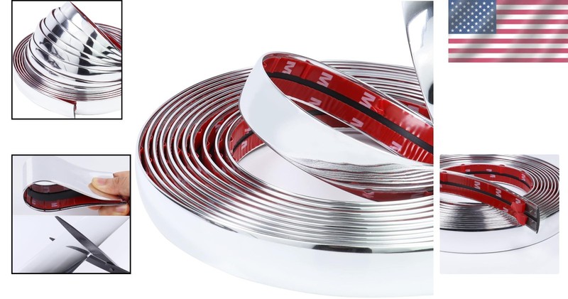 Versatile 25Ft Automotive Chrome Trim Molding - Easy to Install & Durable gallery