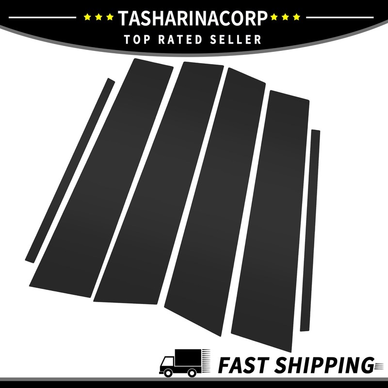 6pcs Door Pillar Window Trim for Cadillac XT4 19-23 Black