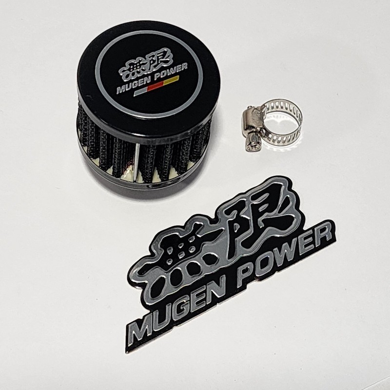 BLACK 12MM RACING MINI AIR OIL BREATHER FILTER FOR HONDA CIVIC EG EK MUGEN POWER gallery