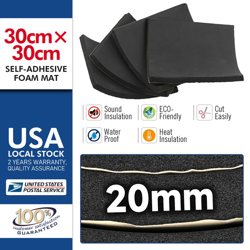 Automotive Truck Car Insulation Thermal Heat sound Deadener Mat ANTI-NOICE X4PCS