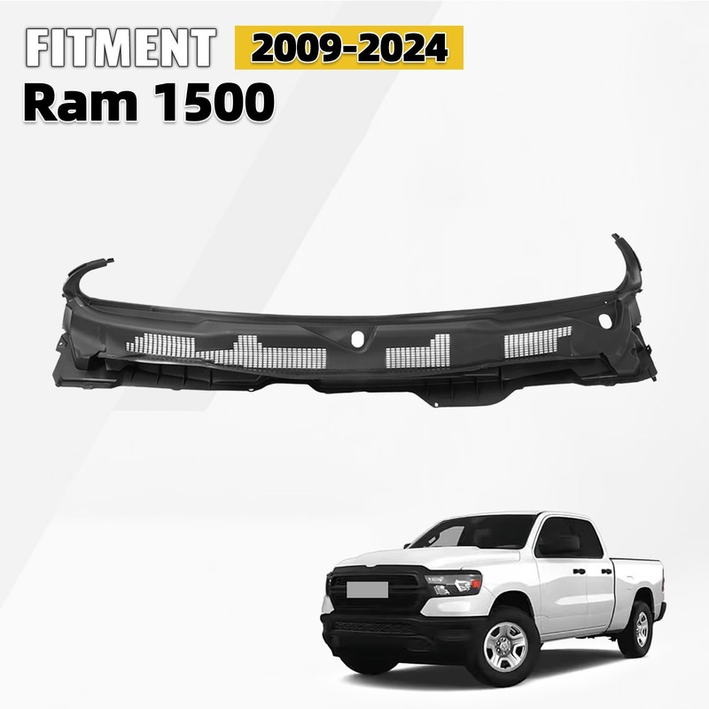 Front Grille Wiper Cowl Windshield Panel For 2009-2024 Dodge Ram 1500 2500 3500
