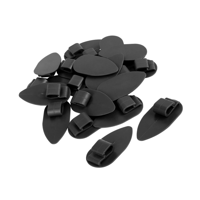 20 PCS 28x56mm Black Car Floor Mat Clips, Fixing Grips, Anti Slip Buckle