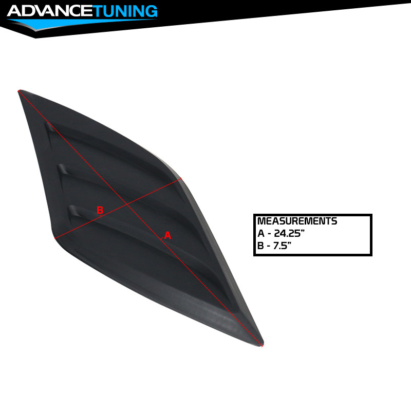 Universal IKON Style Air Flow Hood Vent Scoop Unpainted Black ABS 2 Pieces gallery