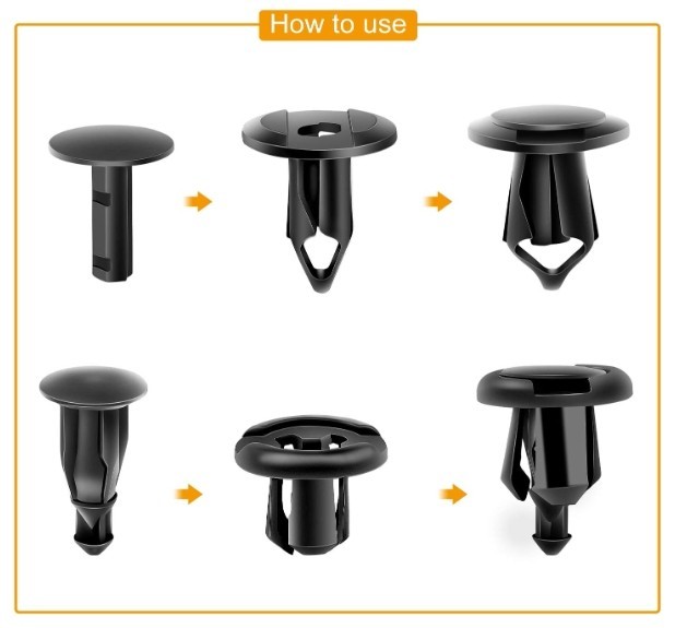200pcs Universal Car Fender Clips Plastic Push Bumper Retainer Rivet Fastener Ki gallery