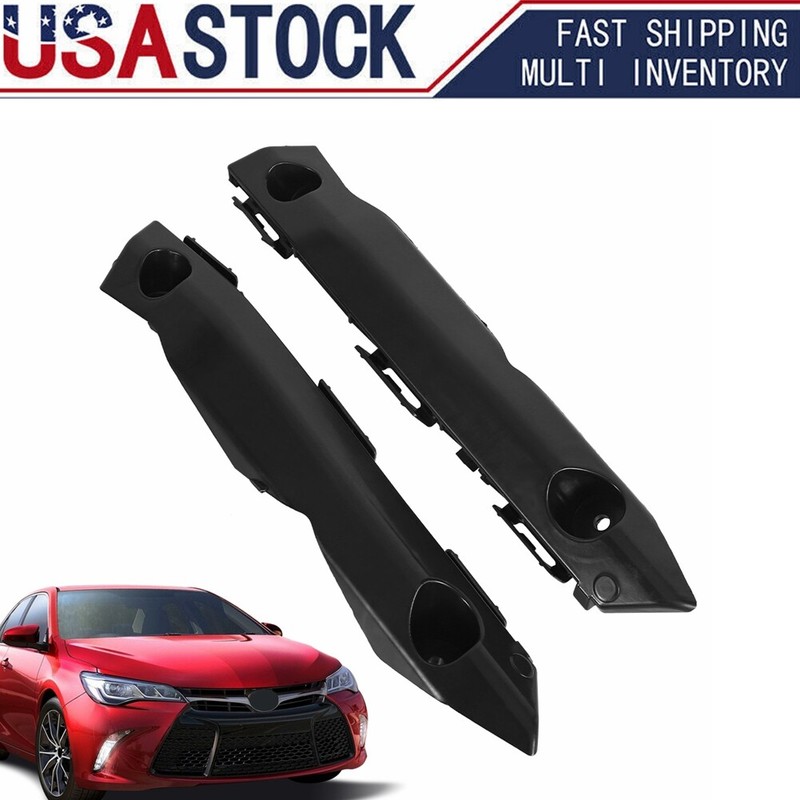 Front Bumper Retainer Mounting Brackets Set Pair For 2015 2016 2017 Toyota Camry