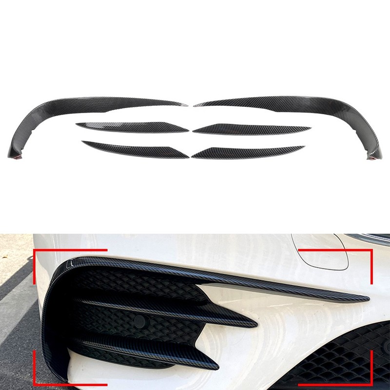 Carbon Fiber Front Bumper Lip Splitter Trim Fit Mercedes Benz E-Class W213 E200