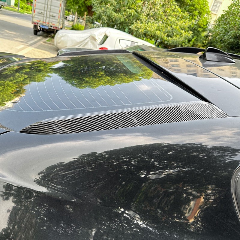 Carbon Look Rear Window Side Spoiler Lip Trim Fit For BMW X6 E71 2008-2014 2009 gallery