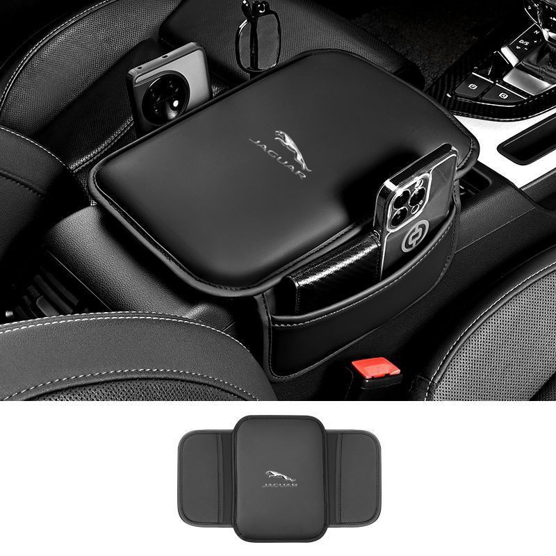 Leather Car Seat Armrest Cushion Protector Pad Mat Auto Accessories for Jaguar