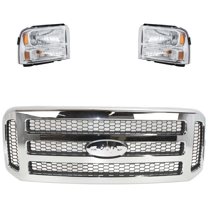 Grille Grill for F250 Truck F350 Ford F-250 Super Duty F-350 Excursion 2005