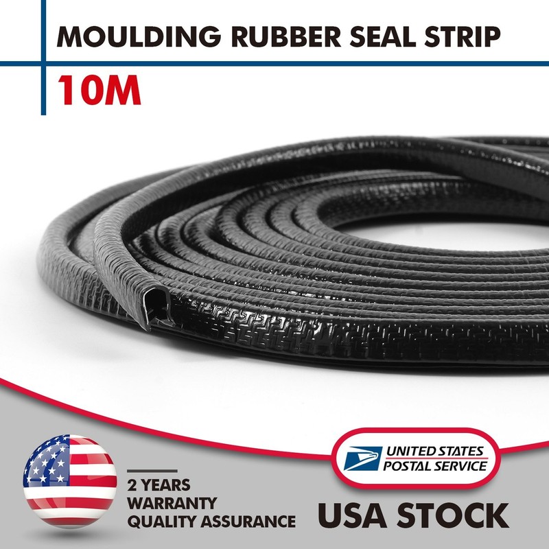 33FT U Shape Rubber Seal Weather Strip Door Edge Moulding Trim For BMW Models