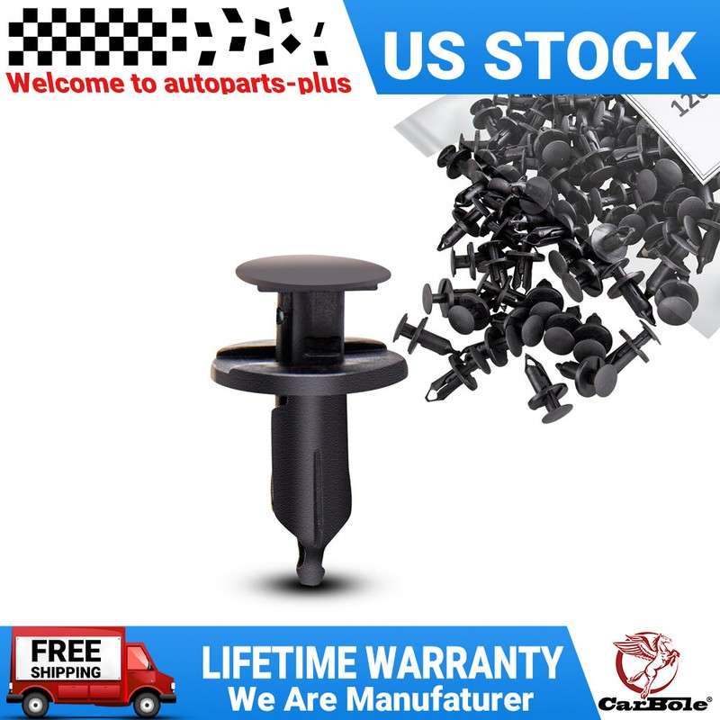 Hole Plastic Rivets Fastener Push Clips Clip for Car Auto Fender 120Pcs 8mm