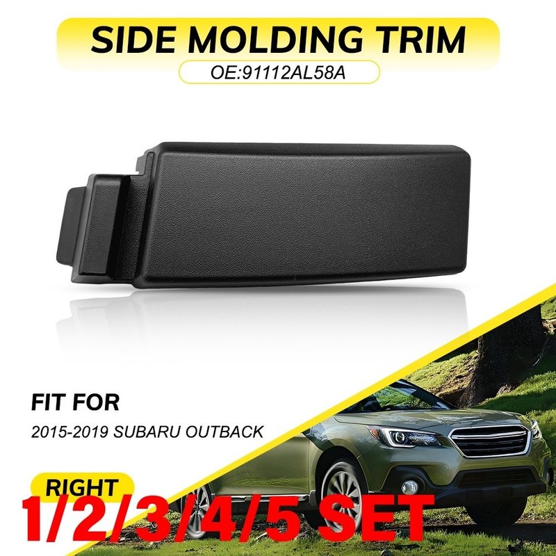Rear Exterior Side Molding Trim For 2015-19 Subaru Outback Passenger Side 1-5SET