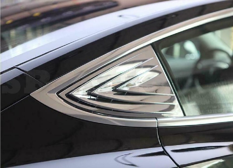 For Tesla Model 3 2017-2023 Chrome Side Window Louver Shutter Cover Trim decor gallery