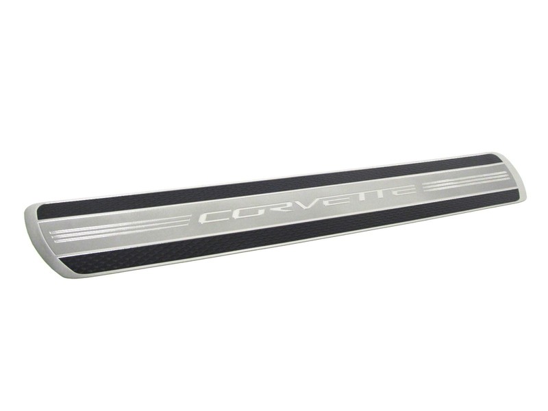 OEM NEW Right or Left Door Sill Tread Plate Decal Black Silver 07-12 Corvette gallery