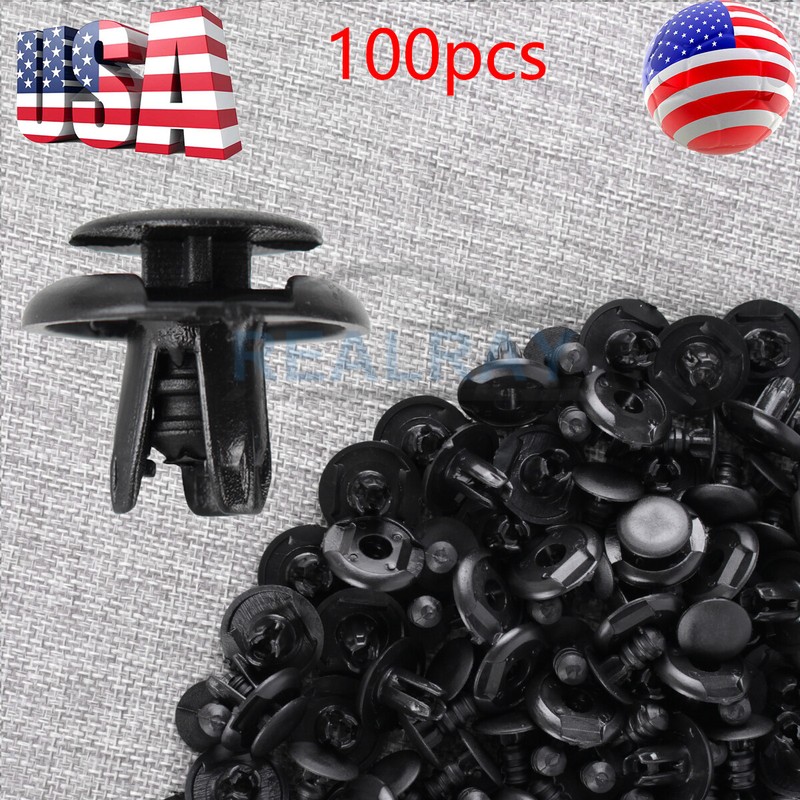 7mm Fender Splash Shield Clips Push Pin Fastener Retainer For Honda Toyota