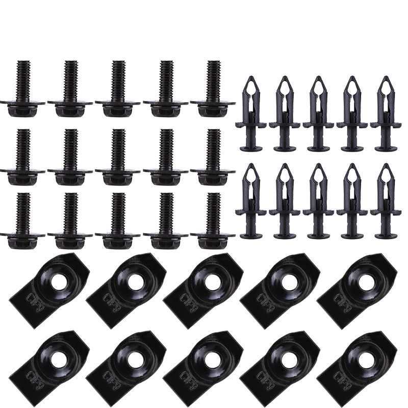 35PCS For Mercedes-Benz Engine Under Cover Splash Shield M6 Bolts U-nut Clips gallery