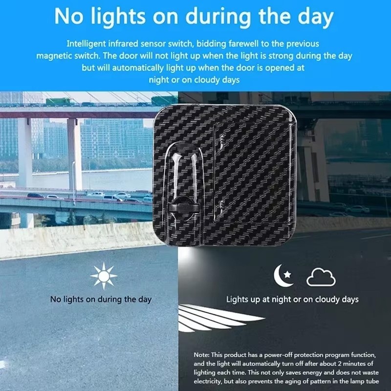 1Pair Wireless Car Angel Wings Door LED Welcome Courtesy Shadow Projector Light gallery