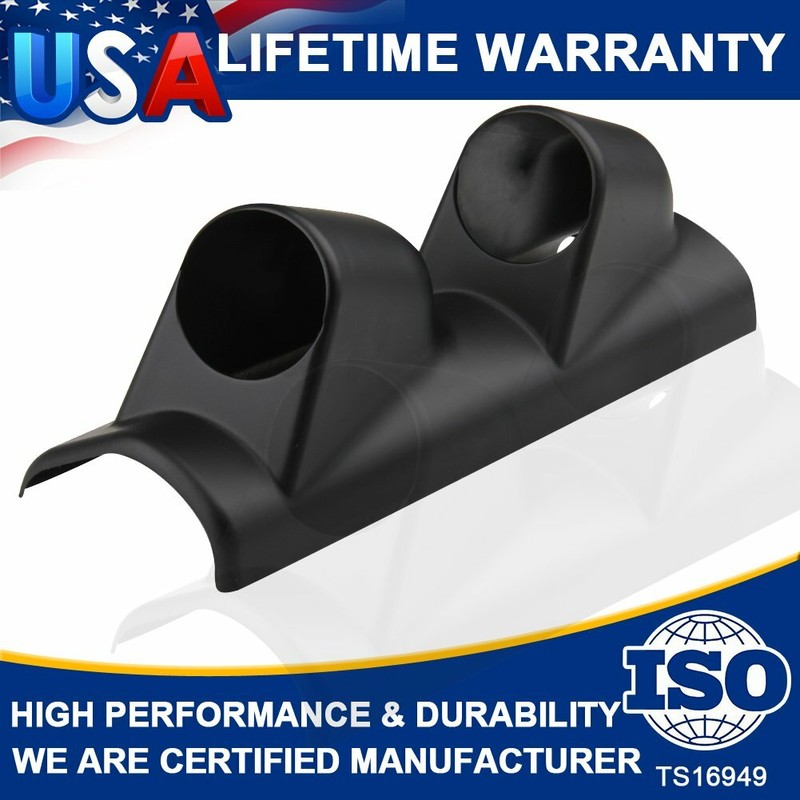 Black 2″ 52mm Left Hand Drive Pod A Pillar Triple 2 Hole Mount Meter Gauge Holde