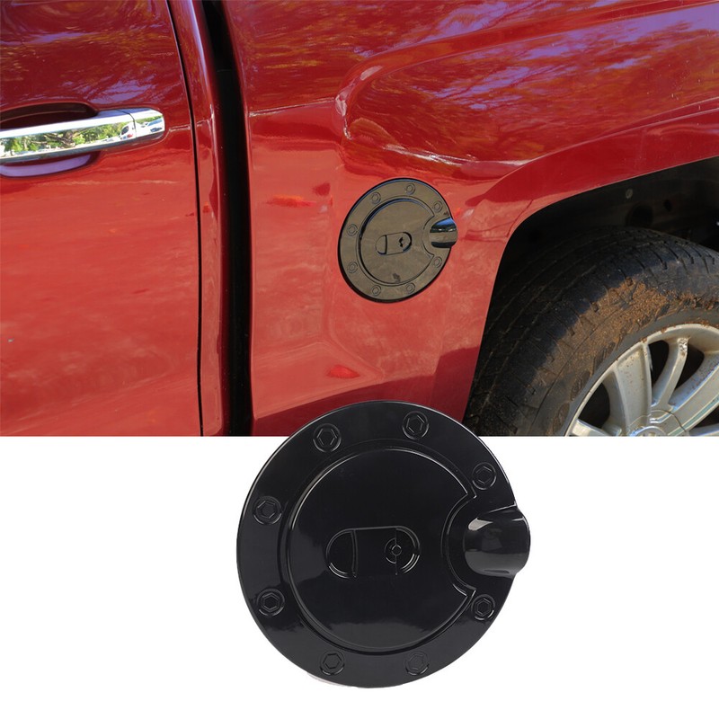Fuel Tank Filler Door Gas Cap Cover For Chevy Silverado/GMC Sierra 2014-18 Black
