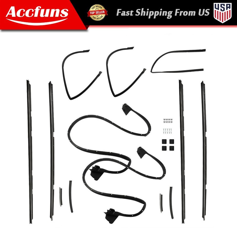 For El Camino Caballero 1978-1987 Complete Door Weatherstripping Seal Kit 17Pcs