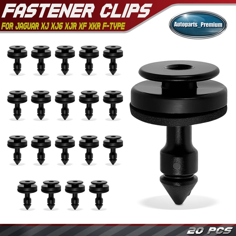 20Pcs 7.2mm Nylon Trim Panel Retainer Clips with Sealer for Jaguar XJ XJ6 XJR XF