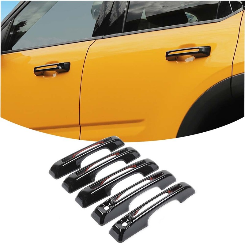 Car Door Handle Shell Cover Trim Accessories For Ford Bronco Sport 2021-23 Black