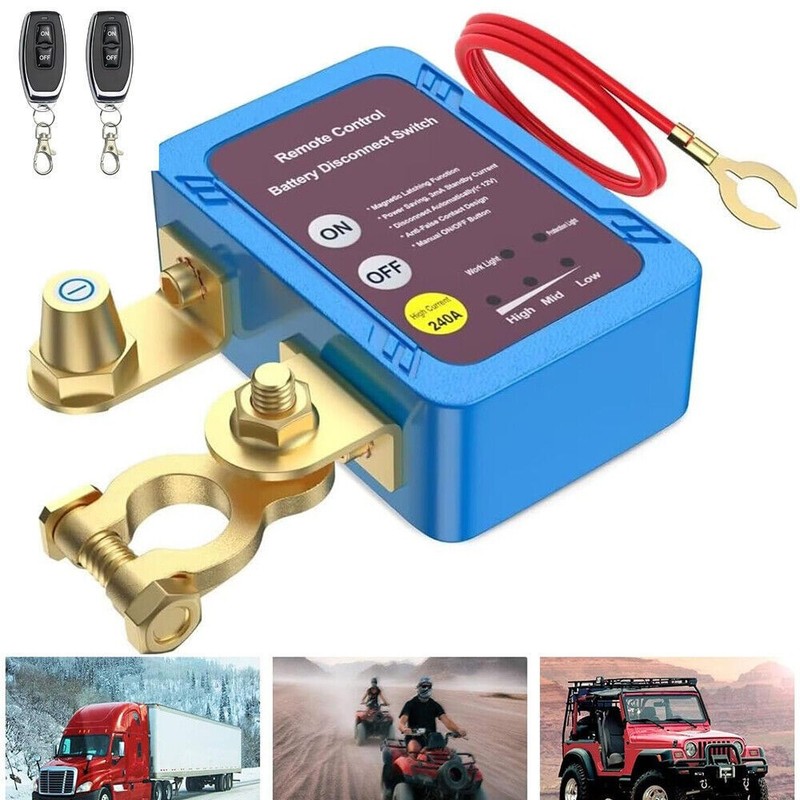Car Battery Switch Disconnect Power Kill Master Isolator Cut Off Remote Control gallery