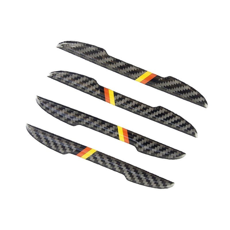 Carbon Fiber Germany Flag Style Door Edge Guard Protector Stripe For Honda Ford gallery