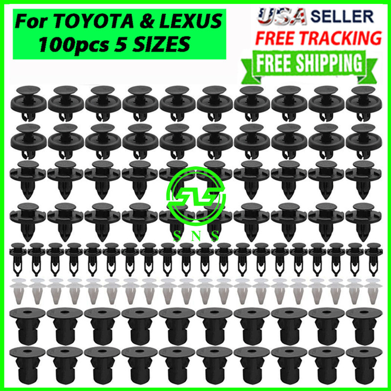100x For TOYOTA & LEXUS Trim Panel Clips Bumper Fender Push Pin Rivet 7 8 9mm gallery