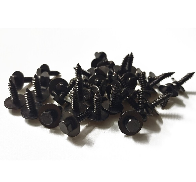50x Metal Black 5mm Car Screw Body Fender Liner Bumper Cover Hood Retainer Clips gallery