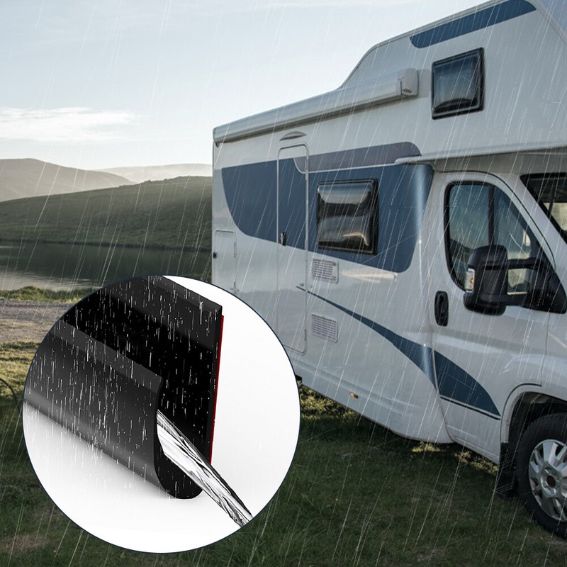 16FT RV Rain Gutter Plastic Drip Rail PVC Rain Strip Roof Rain J Shape gallery