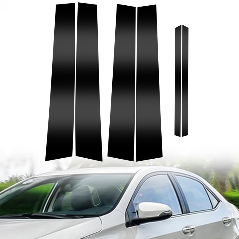 6pc Black Pillar Posts For Toyota Corolla 2014 2015-2018 Window Door Trim Cover gallery