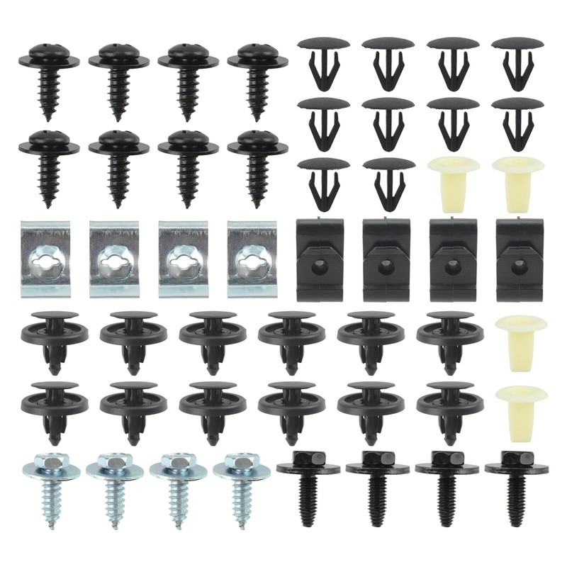 50pcs/Set Car Engine Splash Shield Body Bolts Screw Nut Fender Bumper Clip Rivet gallery