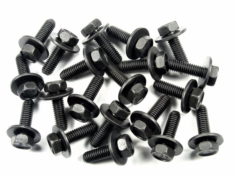For DATSUN Body Bolts- M6-1.0 x 20mm Long- 10mm Hex- 17mm Washer- 20 bolts- #171