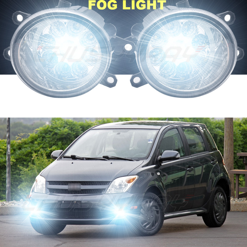Pair Clear Lens LED Fog Light Driving Lamp Assembly For SCION XA 2006