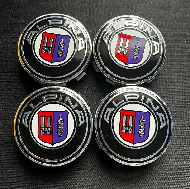 SET OF 4 Wheel Center Caps of Emblem/Badge for BMW Alpina Hubcaps 68MM