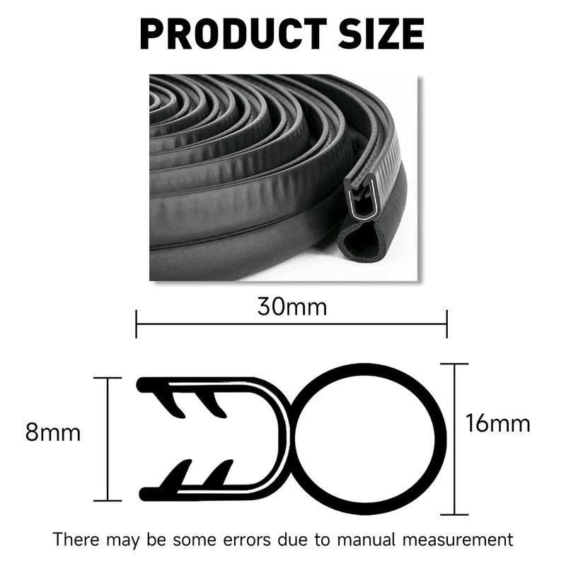 13FT U Shape Rubber Seal Weather Strip Door Edge Moulding Trim For Honda Models gallery