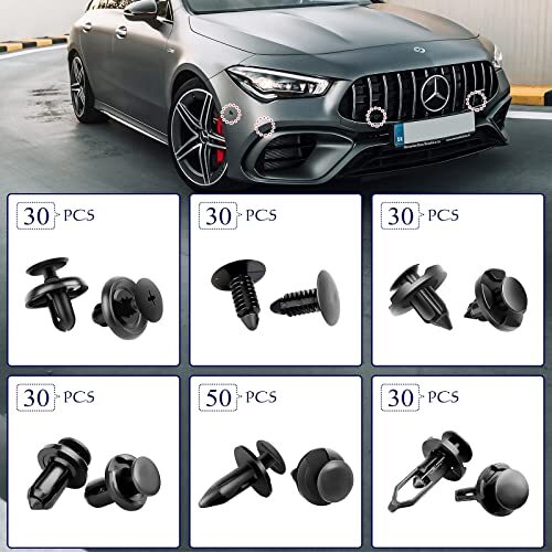 200Pcs Push Bumper Fastener Rivet Clips,Universal Fender Plastic Retainer Clips gallery