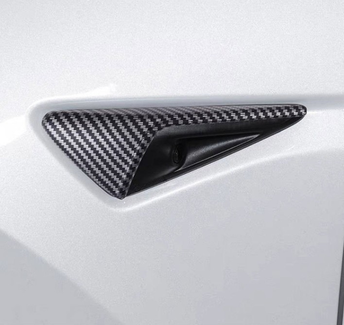 Carbon Fiber Side Camera Cover Trim for Model 3 S X Y Fender Protector Accessory gallery