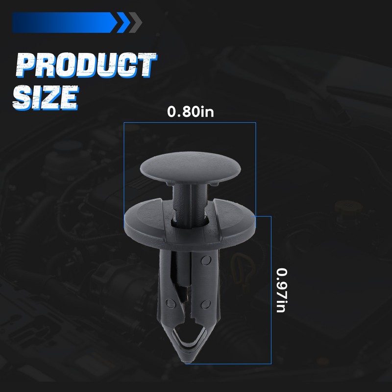 Clips Fender Bumper Rivets for Chrysler 6503598 GM 21030249 Ford N807389S 100pcs gallery
