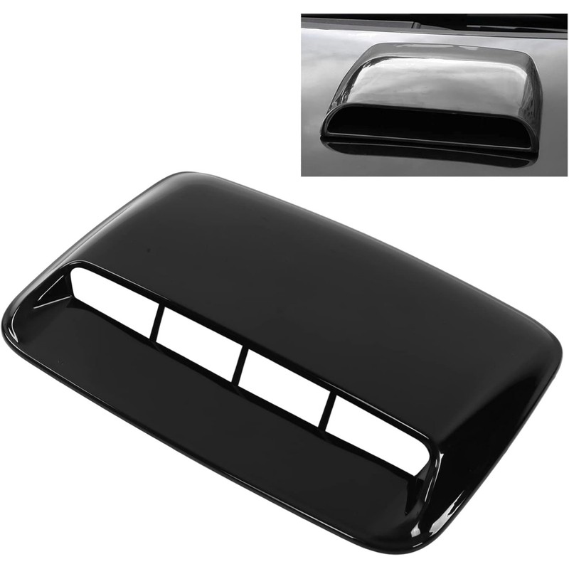 ABS Hood Air Vent Trim – Glossy Black, Easy Tape Installation 11.02”