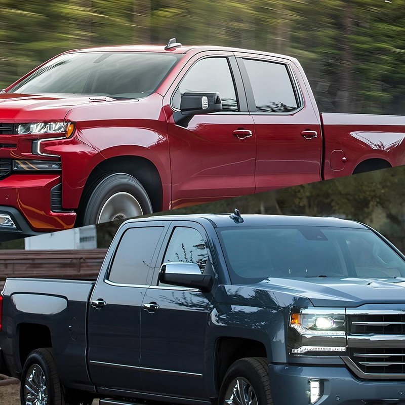 Black Pillar Posts Covers 6PCS Door Trim FOR Chevy Silverado Crew 2019-2023 I gallery