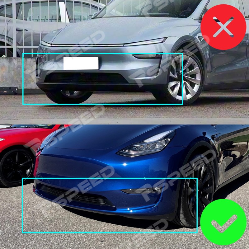 Painted White Front Bumper Spoiler Lip Trim For Tesla Model Y STP-Style 2020-25 gallery